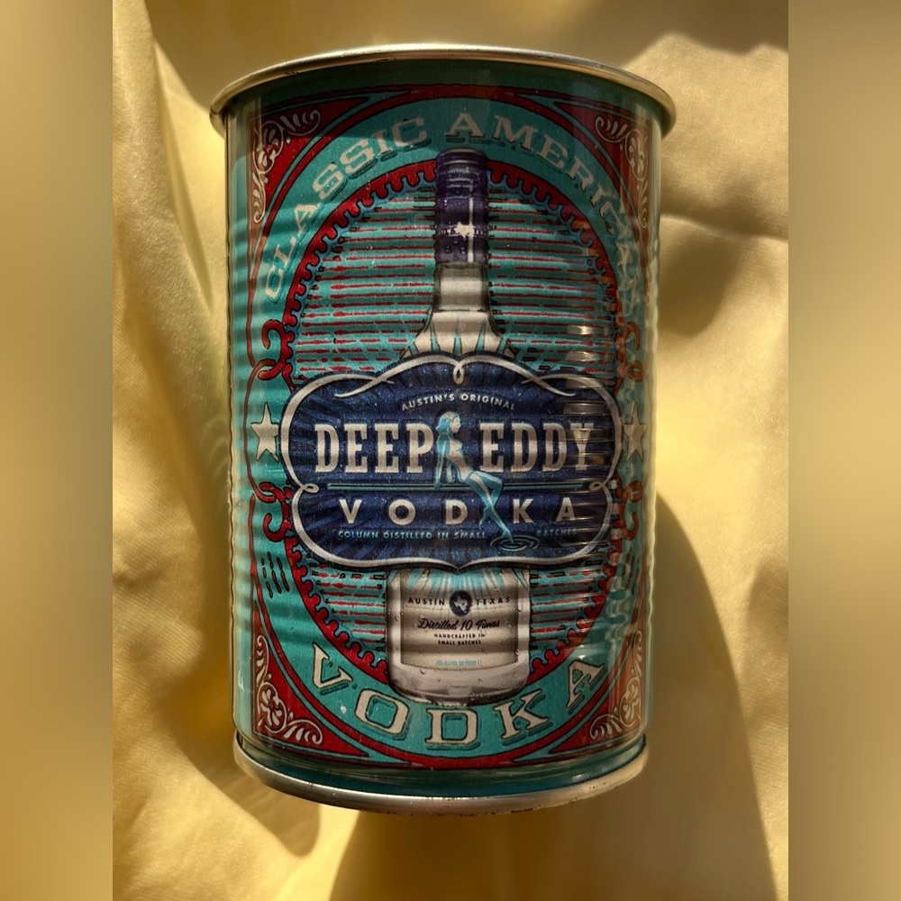 Deep Eddy Vodka Vintage Style Tin Can | Retro Bar Decor | Austin TX - Picture 3 of 5